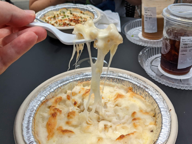 Epic cheese stretch!
